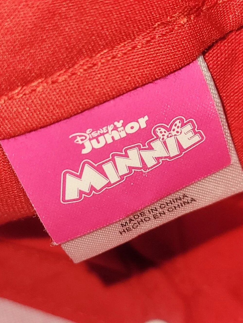 Disney Junior Minnie Mouse Red Plaid Bow Adjustable Girls Baseball Hat Cap